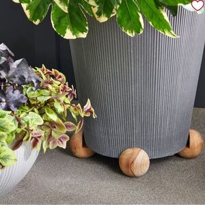 Rejuvenation Set of 4 Teak Planter Feet (2 sets available)